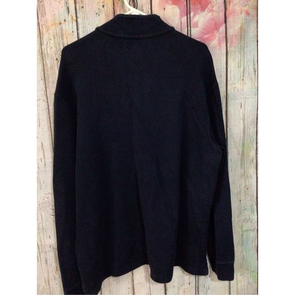 Ralph Lauren 90’s 1/4 Zip Sweater Sweatshirt Size XL Navy 🌴 - Picture 7 of 13